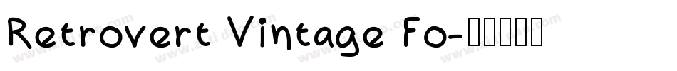 Retrovert Vintage Fo字体转换